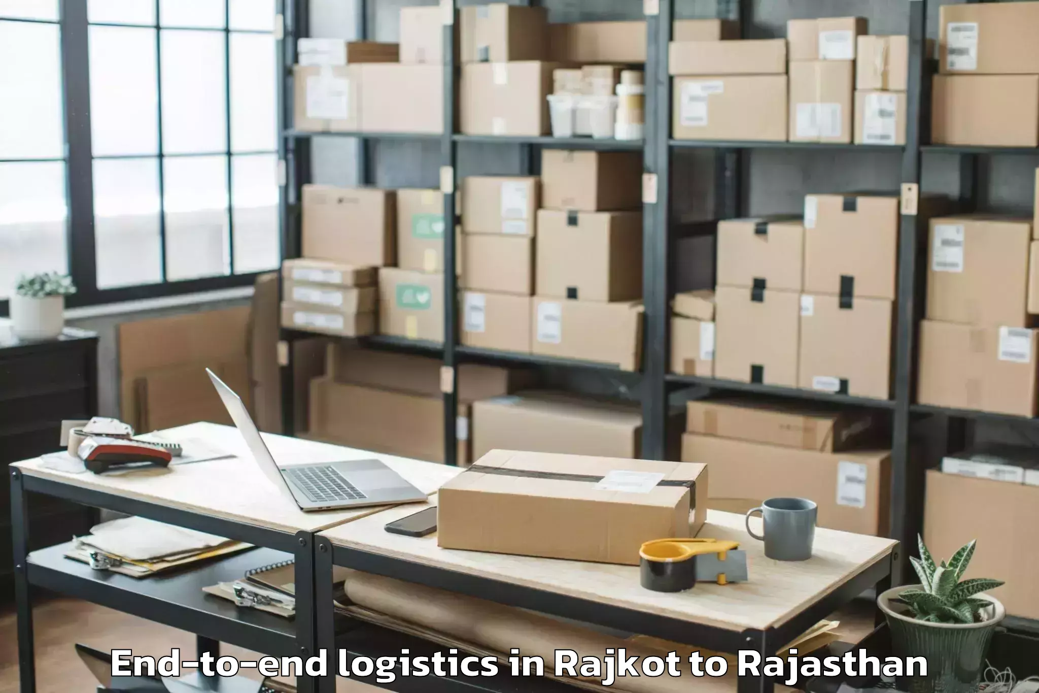 Top Rajkot to Shahpura End To End Logistics Available